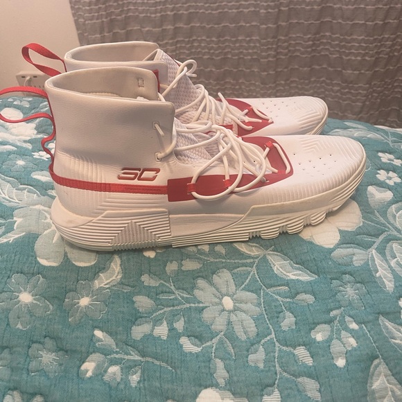 Under Armour Curry 3Zer0 2 'White Red' men’s size 16 - Picture 2 of 6